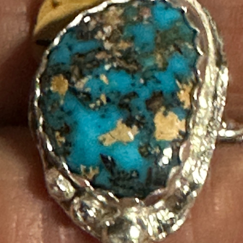 Kingman turquoise sterling silver rain